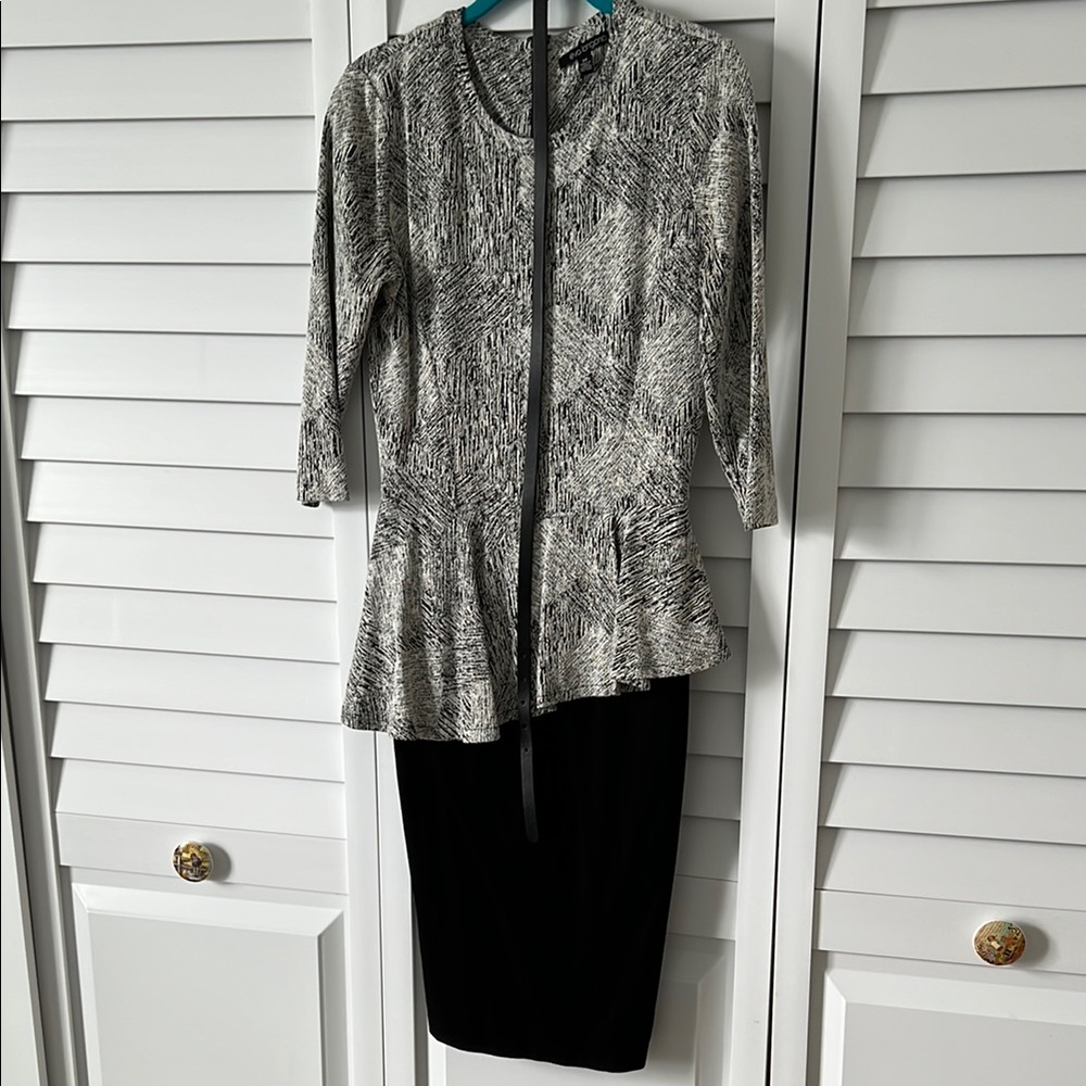 Elegant Black and Gray Women's Dress